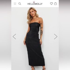 Hello Molly What You Need Maxi Dress Black Size Large